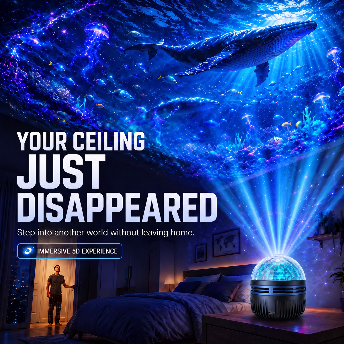360 Degree Orbiting Projector Lamp