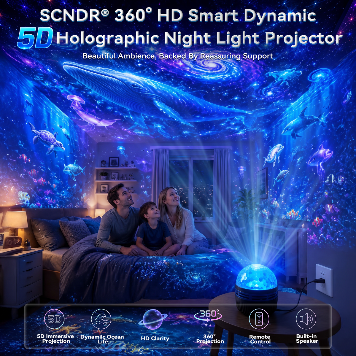 360 Degree Orbiting Projector Lamp