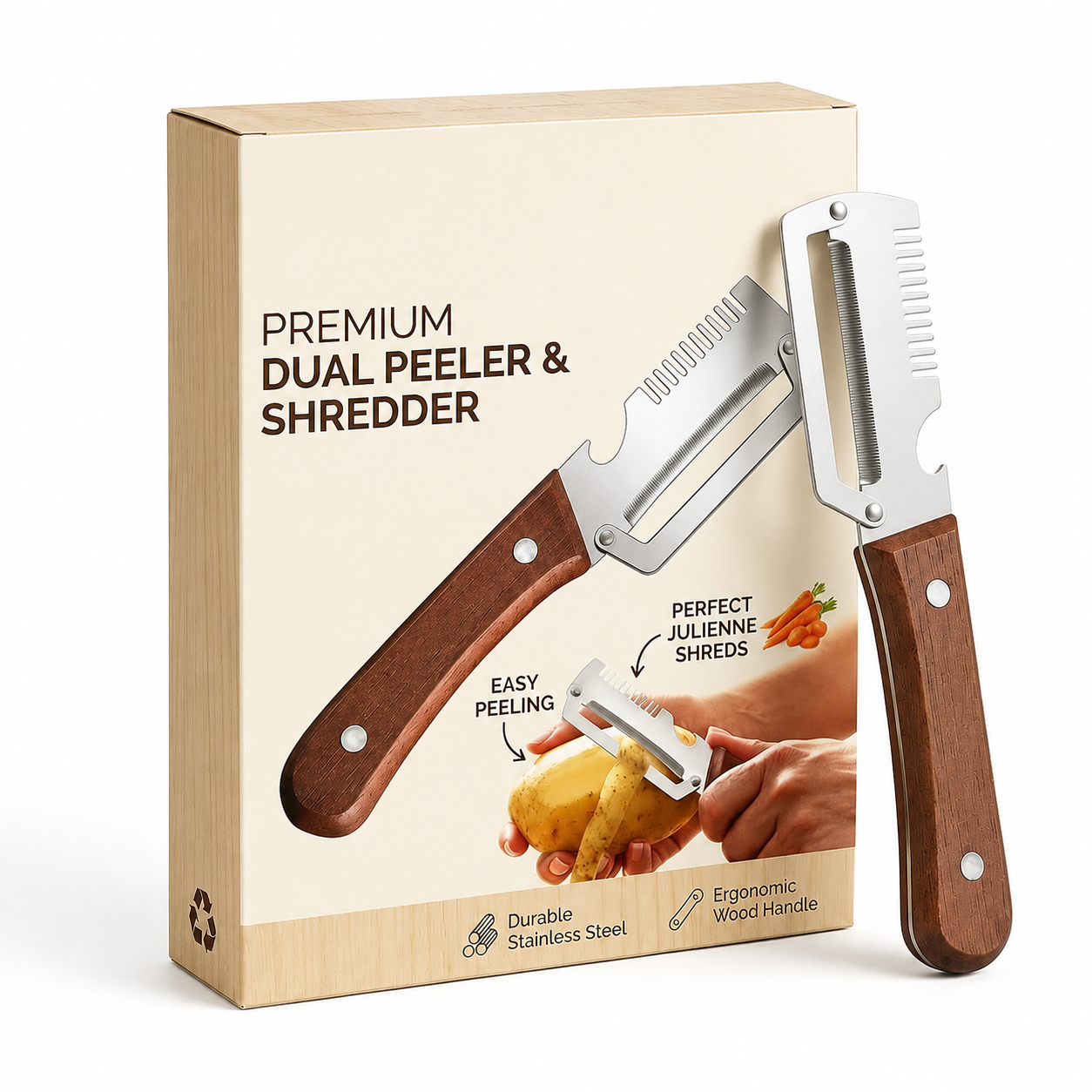 3 in 1 Multifunctional Vegetable Peeler Pack of 2