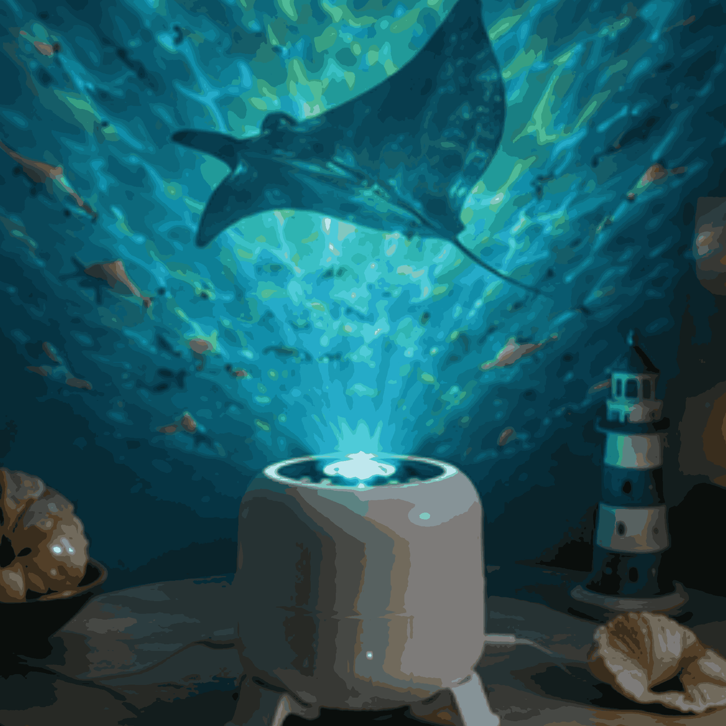 Dynamic Rotating LED Projector Lamp