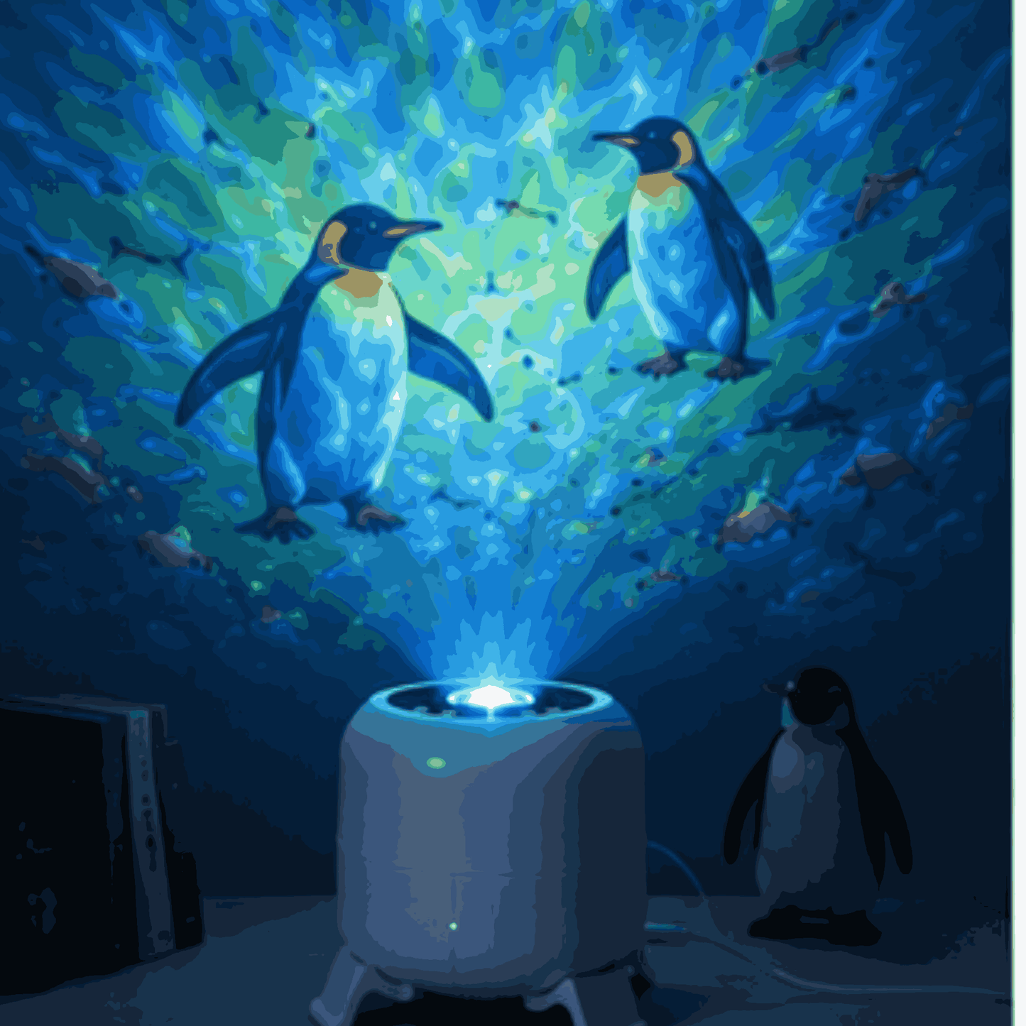 Dynamic Rotating LED Projector Lamp