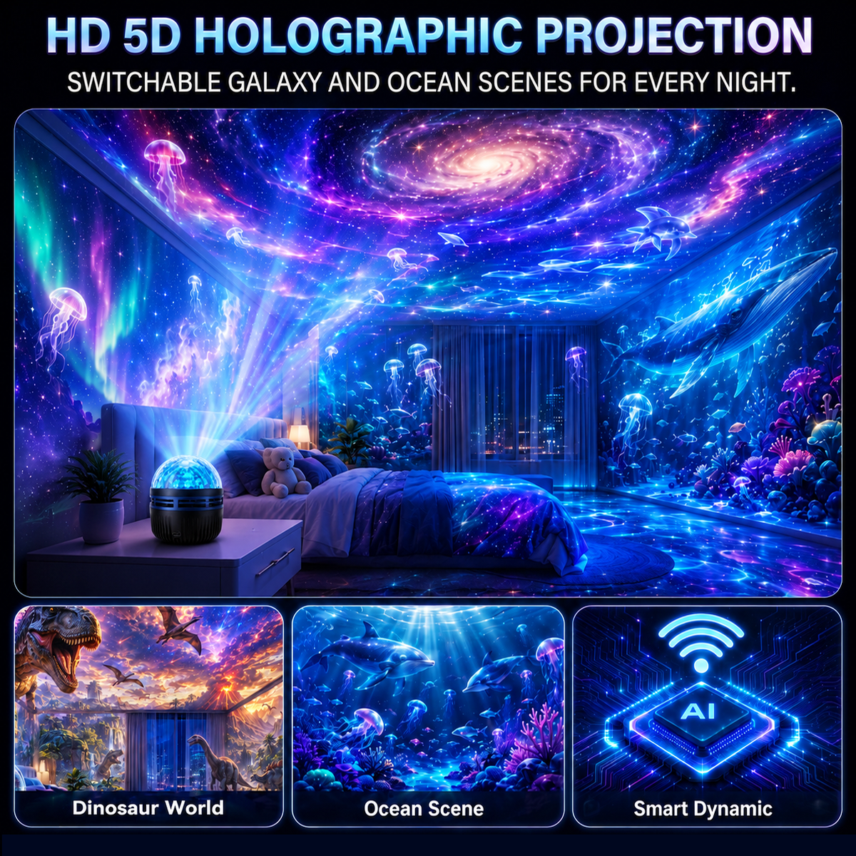 360 Degree Orbiting Projector Lamp