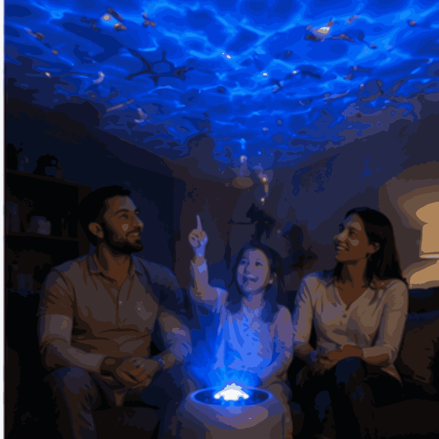 Dynamic Rotating LED Projector Lamp