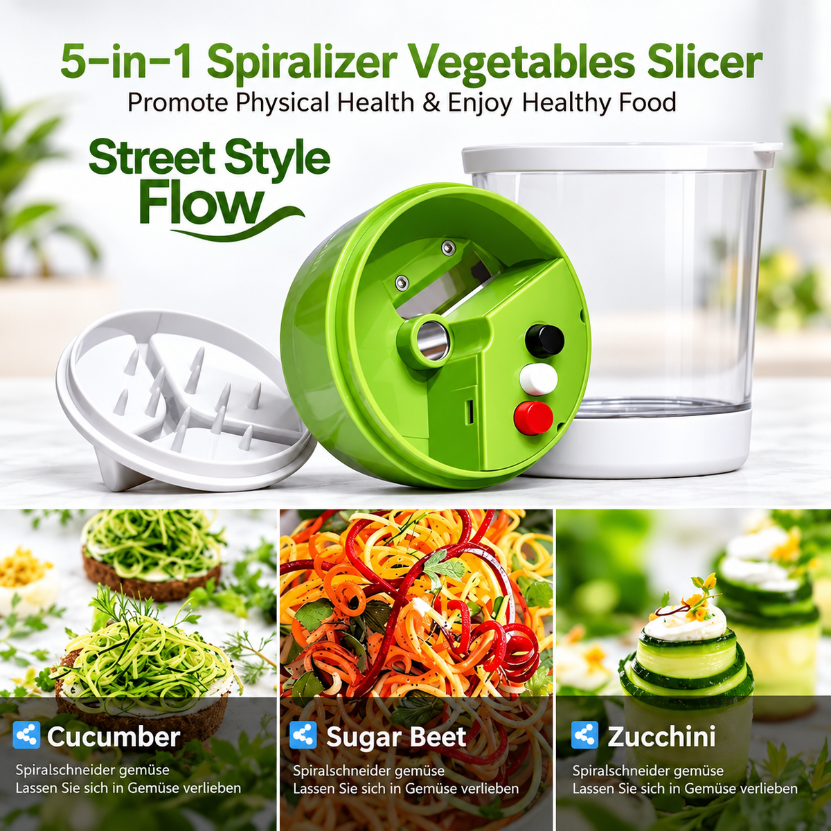 5-in-1 Handheld Vegetable Spiralizer