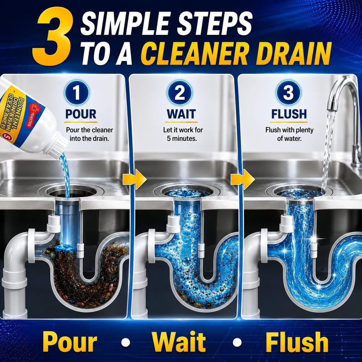 Multipurpose Drain and Sink Cleaner - Pack of 4