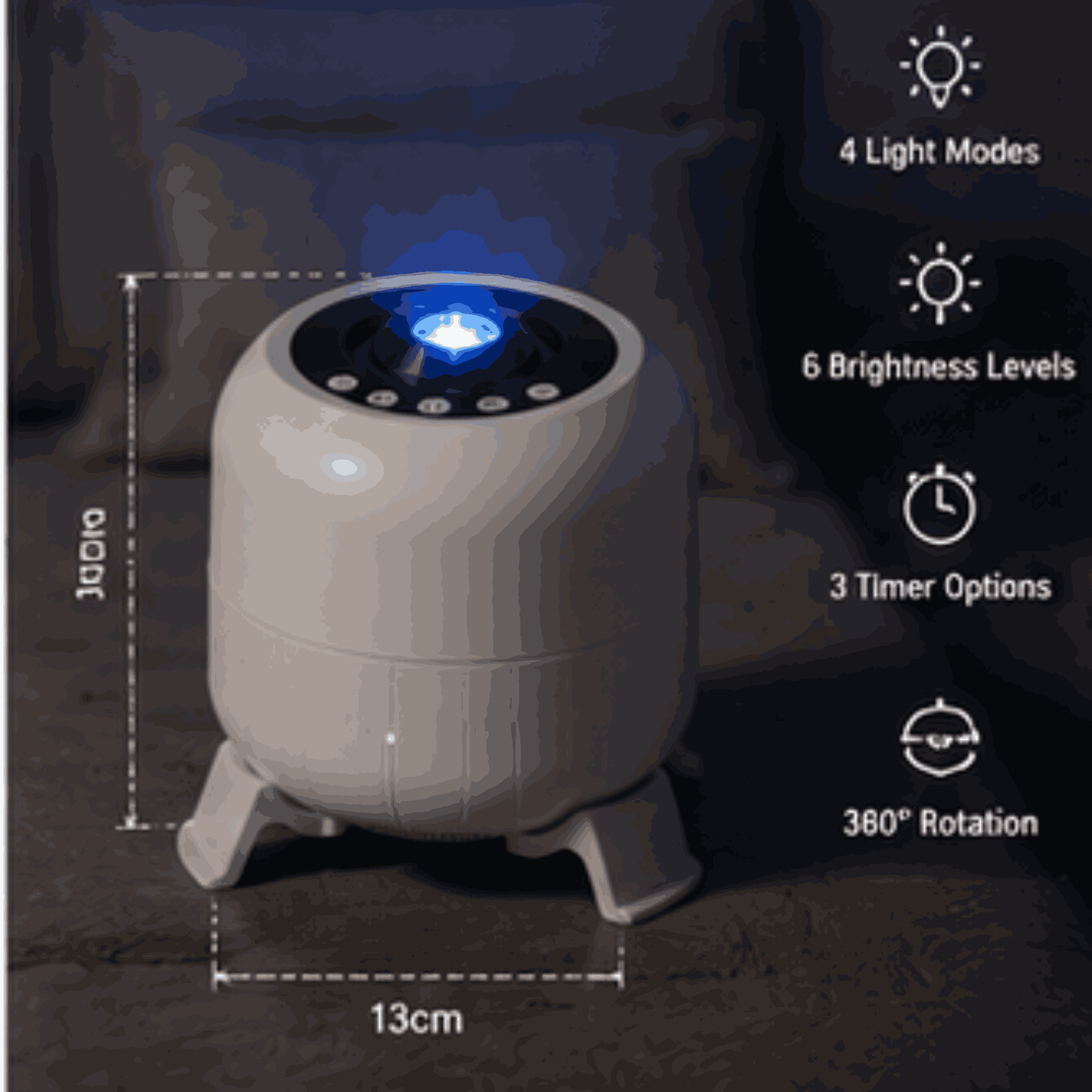 Dynamic Rotating LED Projector Lamp
