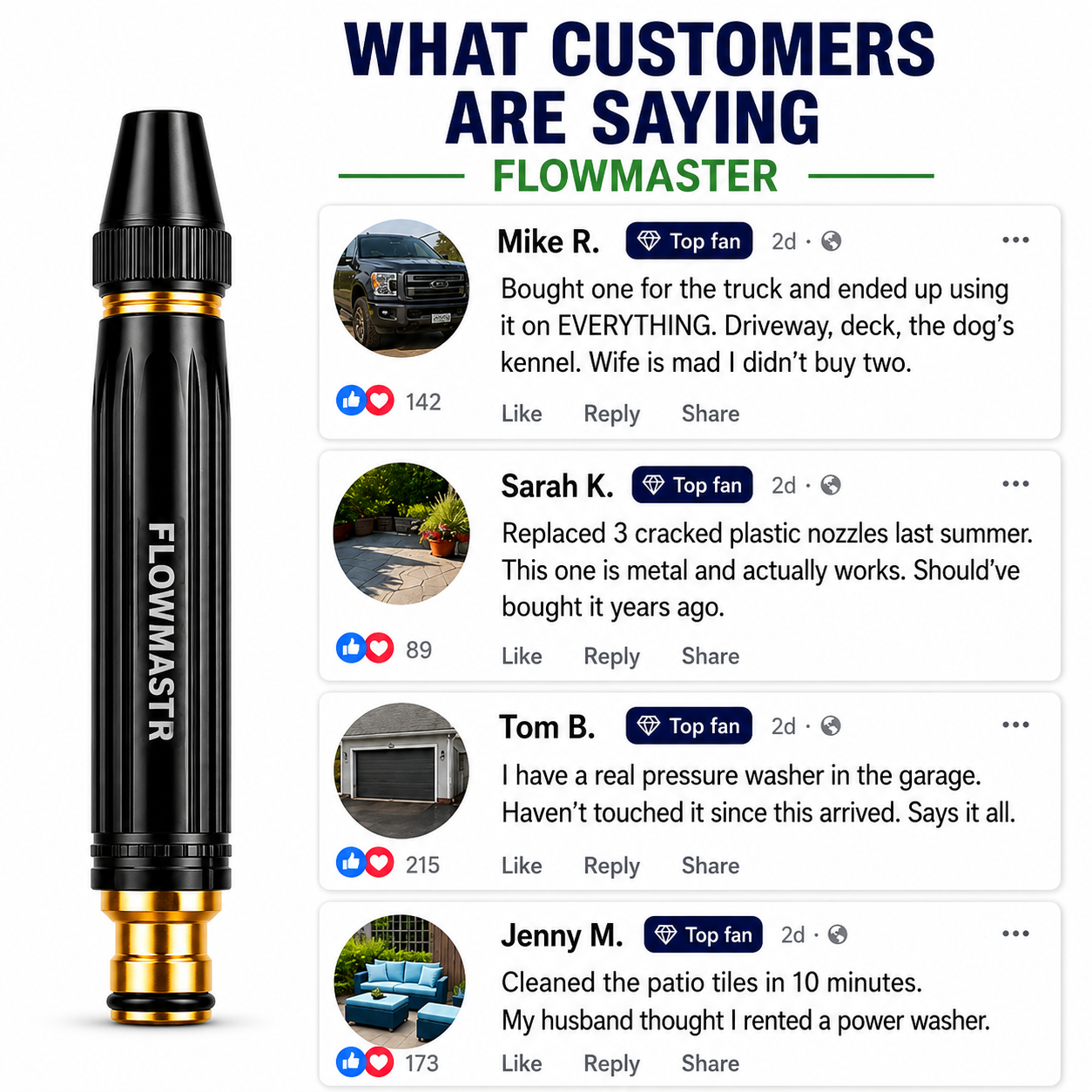 Pack of 2 - FlowMaster Spray Nozzle