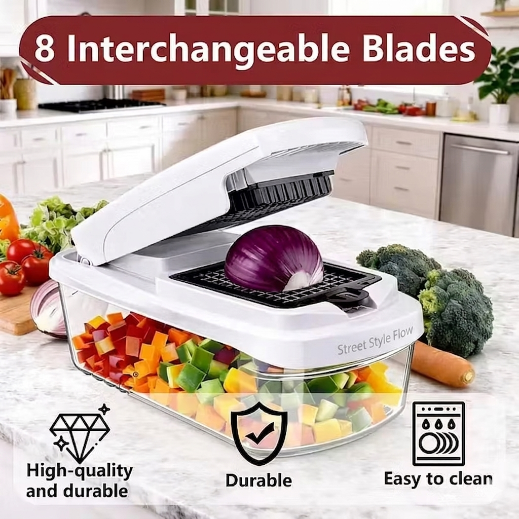 8 in 1 Easy-Prep Salad & Veggie Chopper