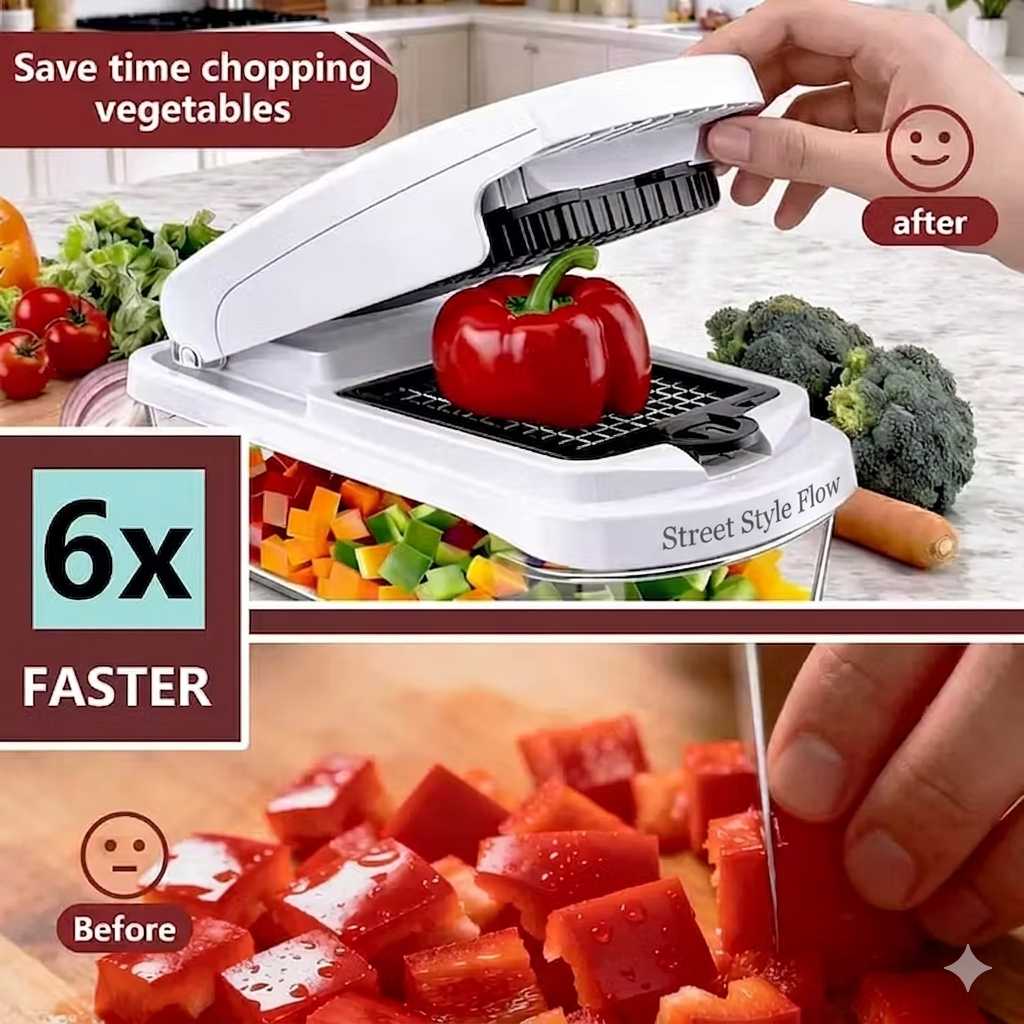 8 in 1 Easy-Prep Salad & Veggie Chopper