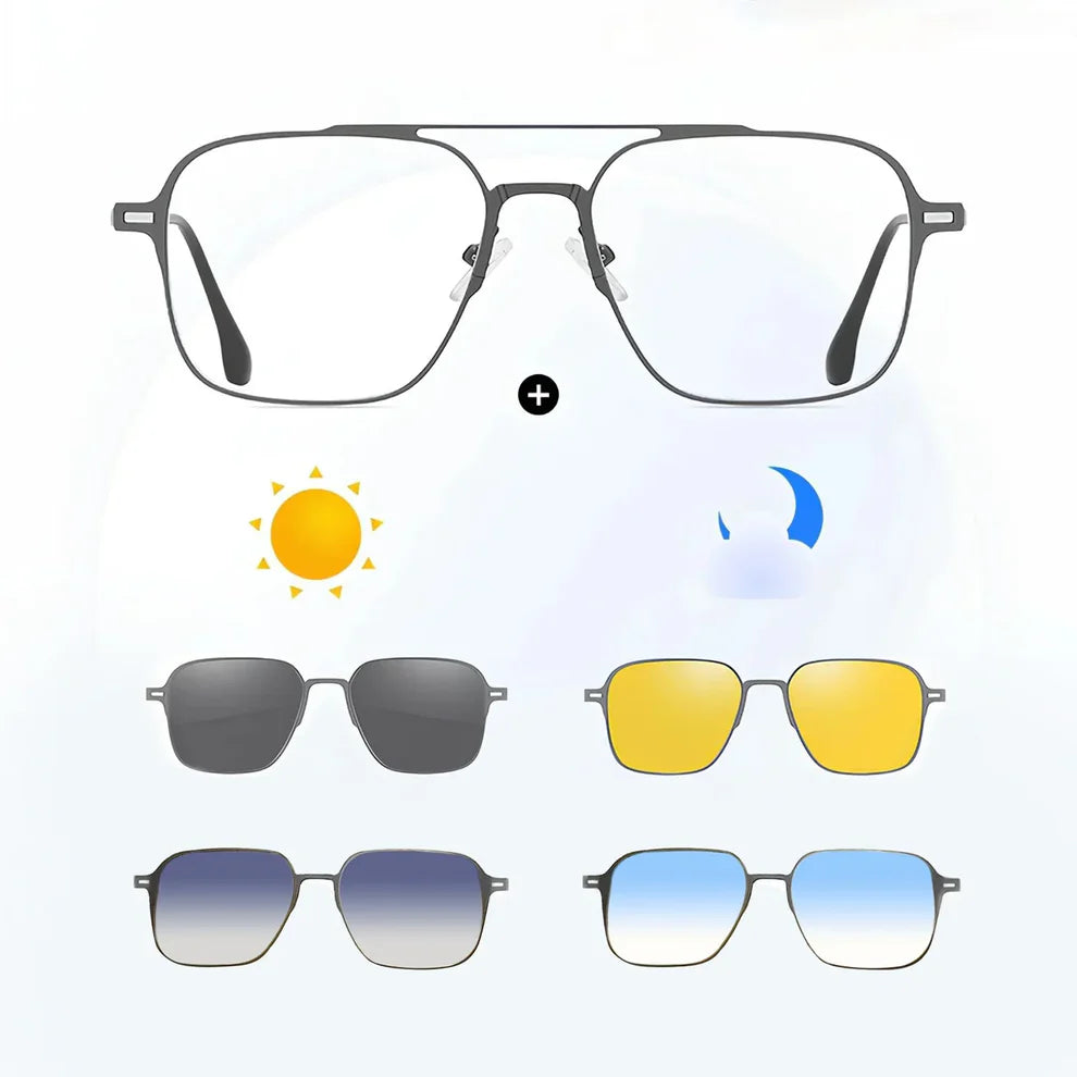 6 in 1 Multiwear Retro Style Glasses