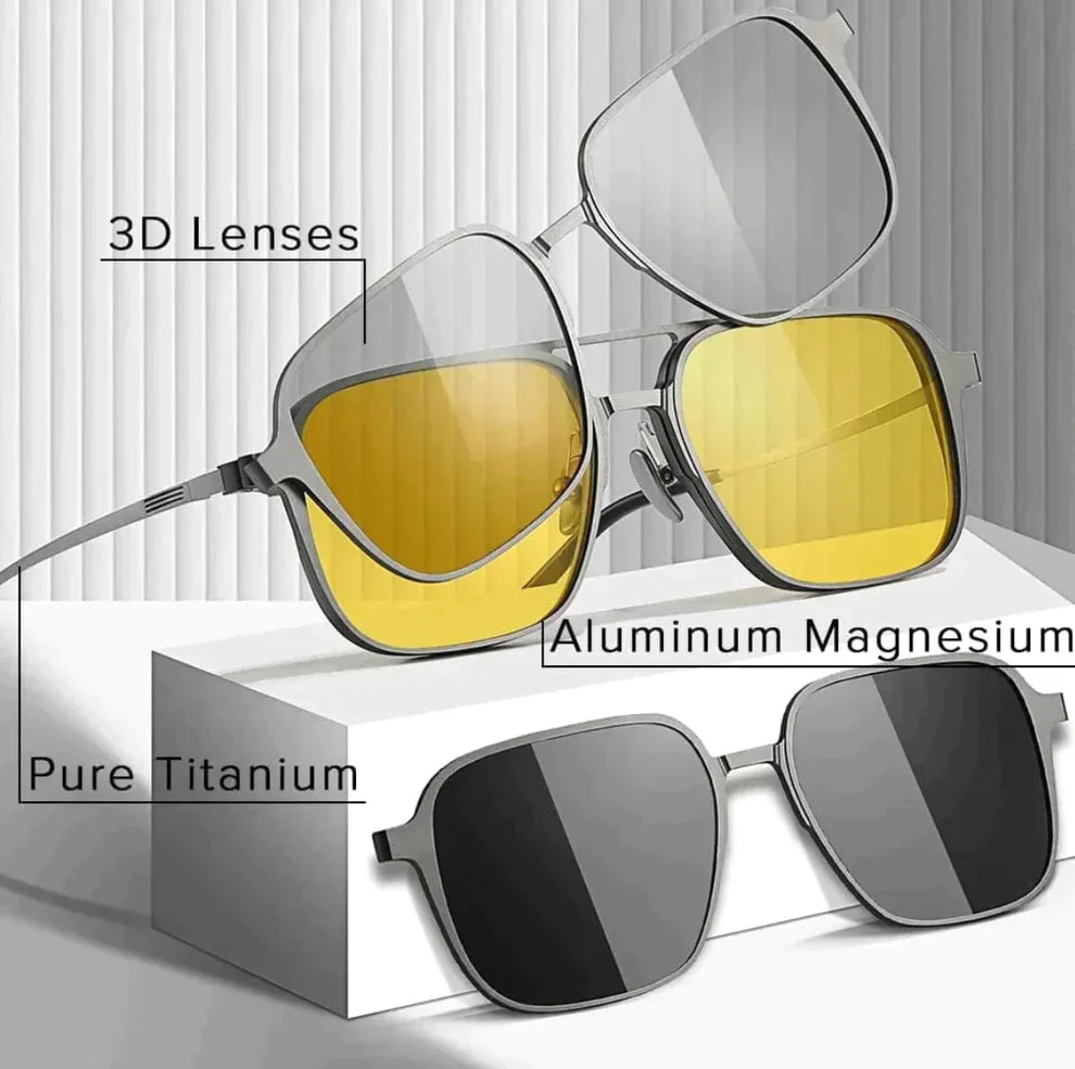 6 in 1 Multiwear Retro Style Glasses