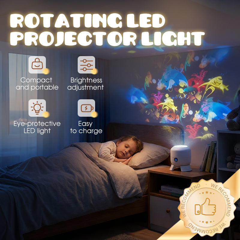Dynamic Rotating LED Projector Lamp